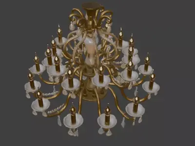 Luxurious Grand Crystal Chandelier 3D Model 3D model
