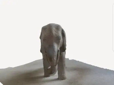 Elephant statue 3D model