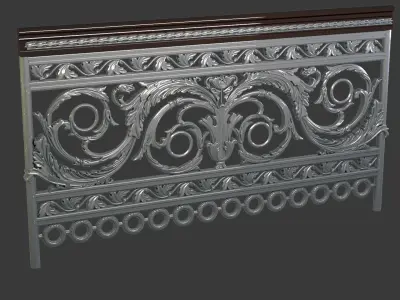 Buckingham Staircase Railing 3D model