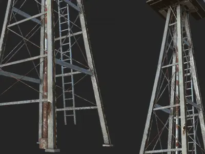 Industrial Structures PBR Collection Low-poly 3D model