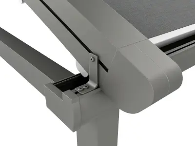 Motorized Pergola 2a composite grey metalic 3D model