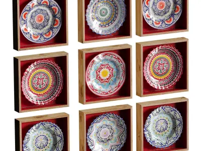 Set of eastern dishes 3D model