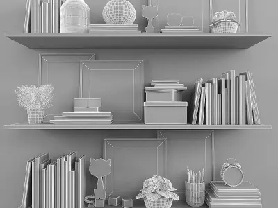 Decorative set Low-poly 3D model buy