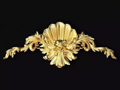 Central decor ornament for furniture 3D model 819