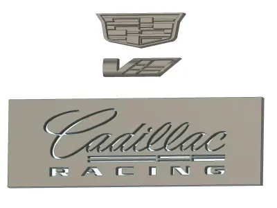 Cadillac Racing Logos 3D print model