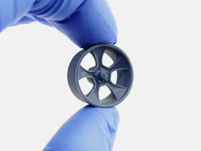 20x10 American Racing Gasser Wheel and Brake 3D print model