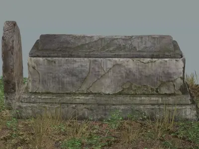 Exclusive Grave Game Ready BB Low Poly 3D Model Low-poly 3D model