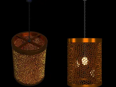 Chandelier Copper Mesh 3D model