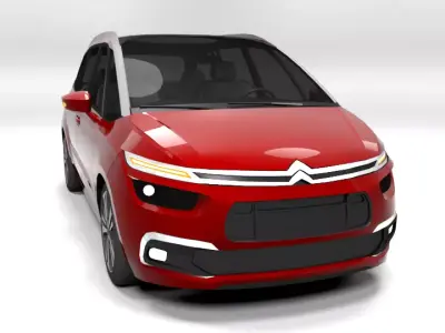 CITROEN C4 GRAND PICASSO 2016 LOWPOLY Low-poly 3D model
