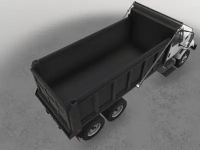  Dump Truck International 7400 Low-poly 3D model