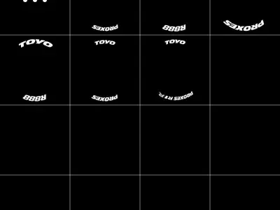 20x Toyo Tires tire sidewall 4K PNG decals Texture