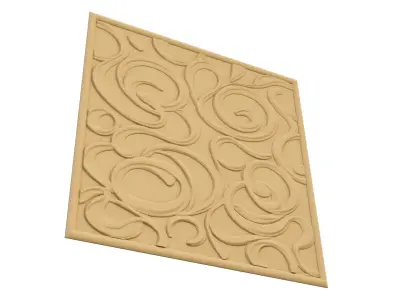 modern panel wall decor set wall relief mural CNC 130 3D model