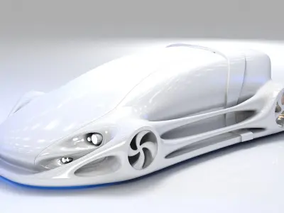 Futuristic Car HD 08 3D model