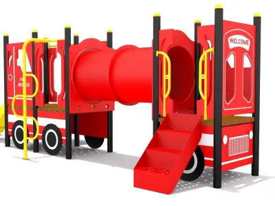 Fire Engine Playground Low-poly 3D model