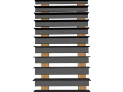 1 4in Thick Unequal Angle 3D model