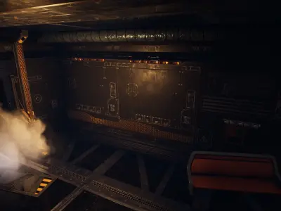 Modular Sci-Fi Environment Low-poly Kitbash  Low-poly 3D model