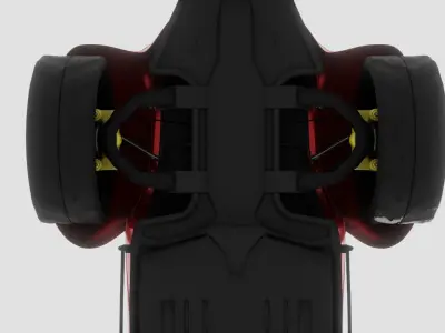 inverted tricycle electric vehicle 3D model