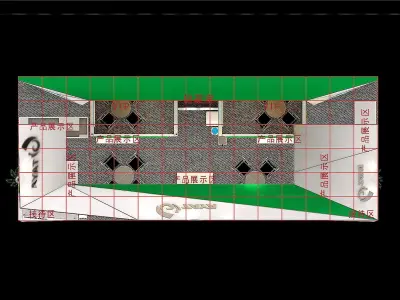 Showroom - Area - 15X6-3DMAX2009-032 3D model