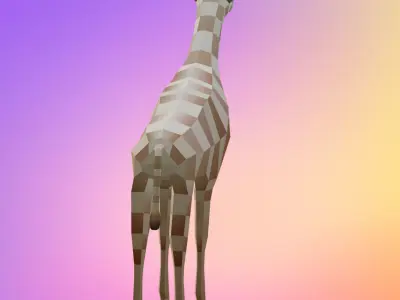 Low poly giraffe Low-poly 3D model buy