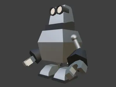 Cartoon Robot 03 of 05 Low-poly 3D model