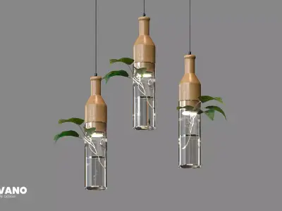 Chandelier Natural Charm Hanging Lamp 3D model