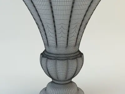 Richmond Interiors - Mura Aluminium Vase 36cm 3D model