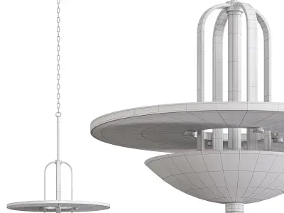  Eight Light Cage Pendant  3D model