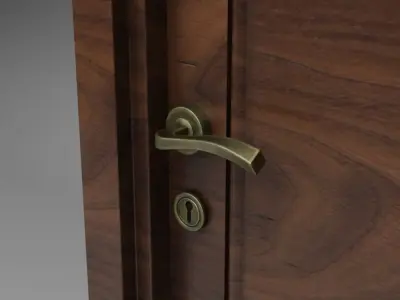 Wooden Door 4K Texture 3D model