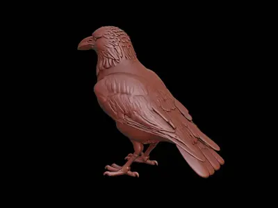 Crow Animal Sculpture 3D print model purchase