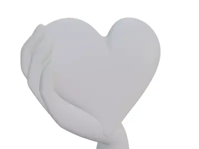 Hand Holding Heart 3D print model