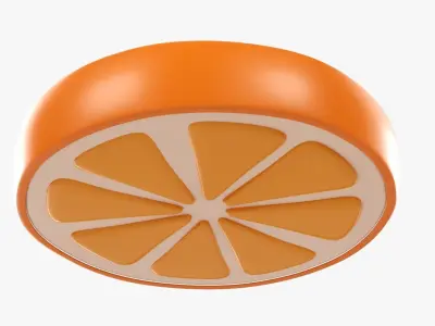 Orange slice stylized 02 3D model