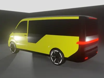 MOIA shuttle Van Low-poly 3D model