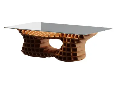 Parametric coffee table 10 3D model