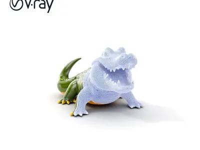 Cartoon Crocodile Model Pack for Animation and Games Low-poly 3D model