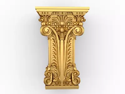 Column capital classic decorative ornament cnc 3d printing 04 3D print model