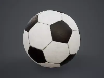 Football Soccer Ball PBR Game Ready Low-poly 3D model