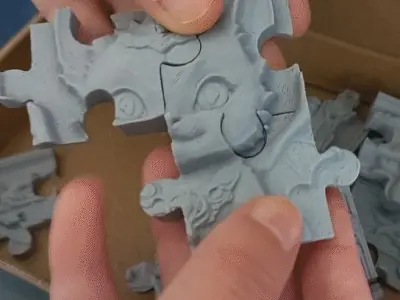 Puzzle of wishes The prince of cats and dragons 3D print model