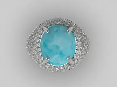 luxury diamond ding jr00046 3D print model