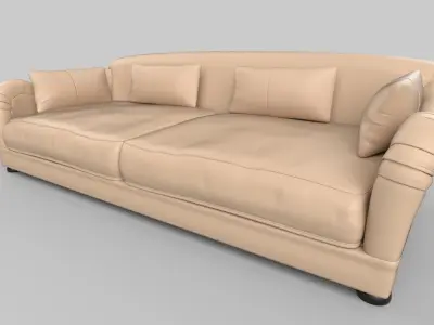 Realistic sofa 3D model