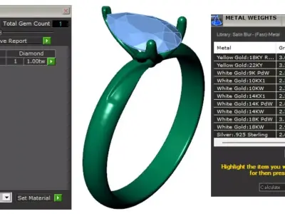 Pear Twist Ring 3D print model