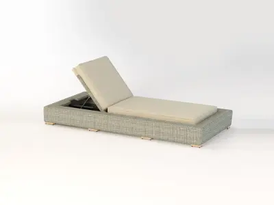 Corsica Outdoor Chaise Lounge By Madbury Road 3D model