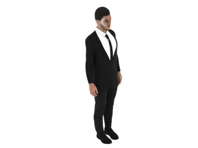 Ederson man in tuxedo Low-poly 3D model
