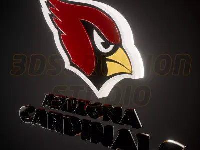 Arizona Cardinals logo - Cinematic - 3D print 3D model