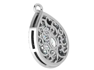 Pear Halo Pendant 3613 3D print model