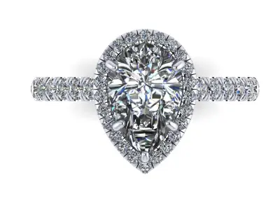Wedding Diamond Ring V5 3D print model