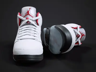 Air Jordan 5-retro sneaker 3 Low-poly 3D model