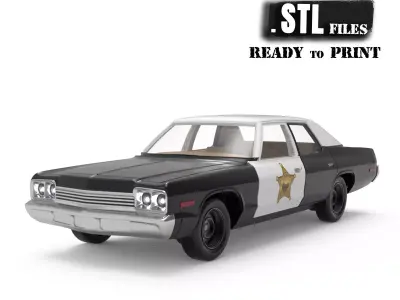 1974 Car Monaco Sedan with Police Package 3D print model