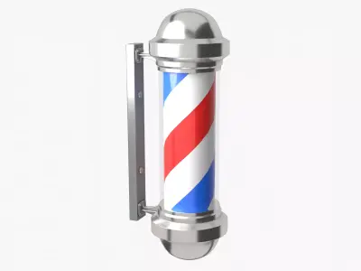 Barber Pole Low-poly 3D model