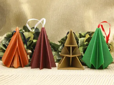 Origami Inspired Tree Ornaments - Collection 3D print model
