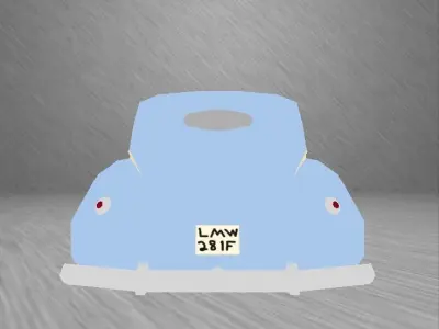 Volkswagen Beetle Low-poly 3D model
